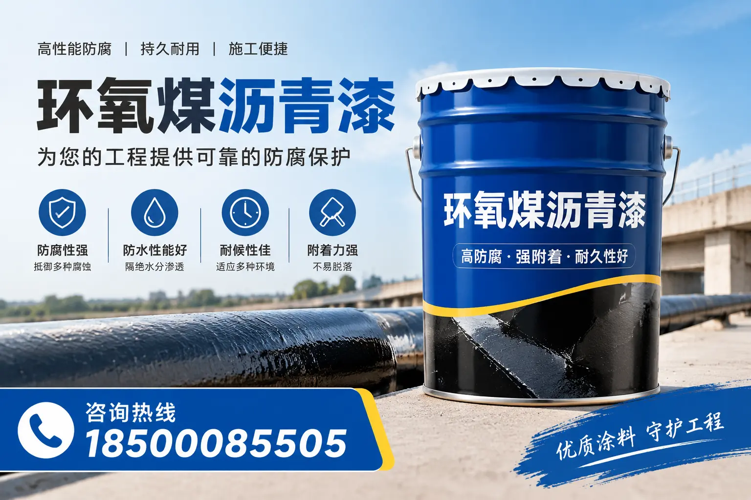 环氧煤沥青漆的成分解析，河池用户了解施工材料